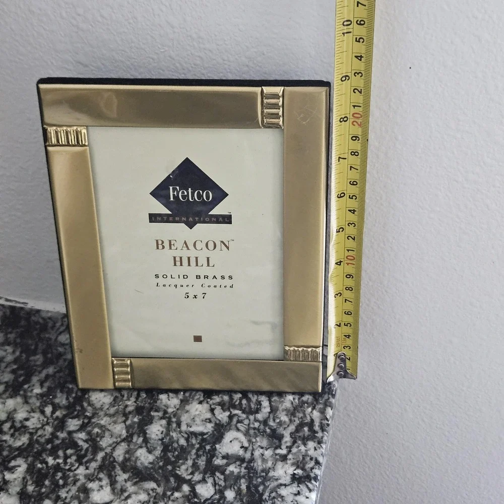 Vintage Fetco Solid Brass Picture Frame 5x7 inches‎